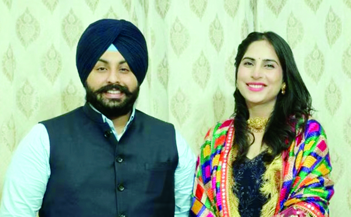 Punjab Education Minister Harjot Singh Bains with senior police officer Jyoti Yadav. Punjab Education Minister Harjot Singh Bains with senior police officer Jyoti Yadav.