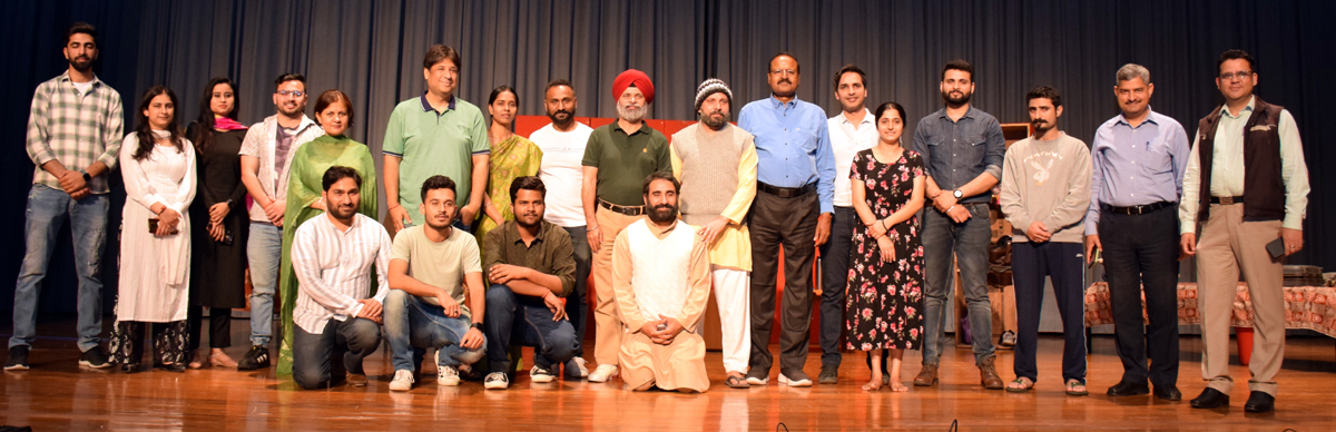 Artists who staged play ‘Bali & Shambhu’ on 3rd day of theatre fest at SMVDU on Wednesday. Artists who staged play ‘Bali & Shambhu’ on 3rd day of theatre fest at SMVDU on Wednesday.
