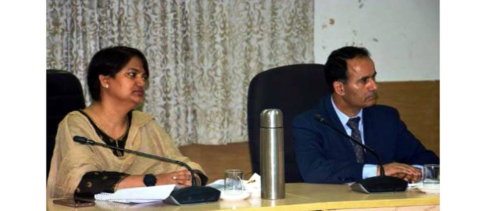 Mission Director Dr G N Itoo along with DDC Samba Anuradha Gupta chairing a meeting. Mission Director Dr G N Itoo along with DDC Samba Anuradha Gupta chairing a meeting.