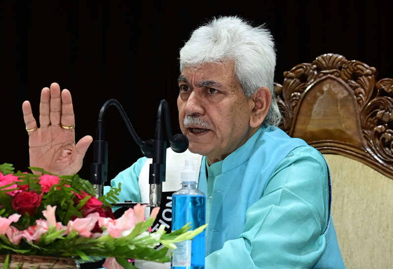 LG Manoj Sinha addressing a press conference in Jammu on Wednesday. —Excelsior/Rakesh LG Manoj Sinha addressing a press conference in Jammu on Wednesday. —Excelsior/Rakesh