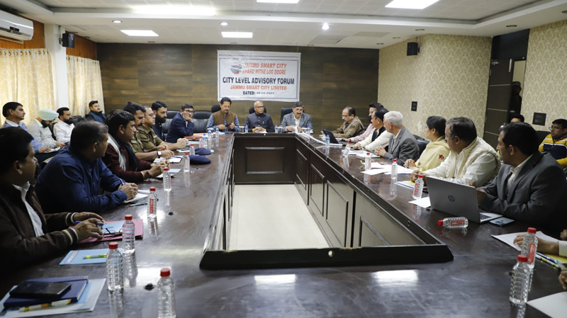 Jammu Mayor chairing a meeting. Jammu Mayor chairing a meeting.