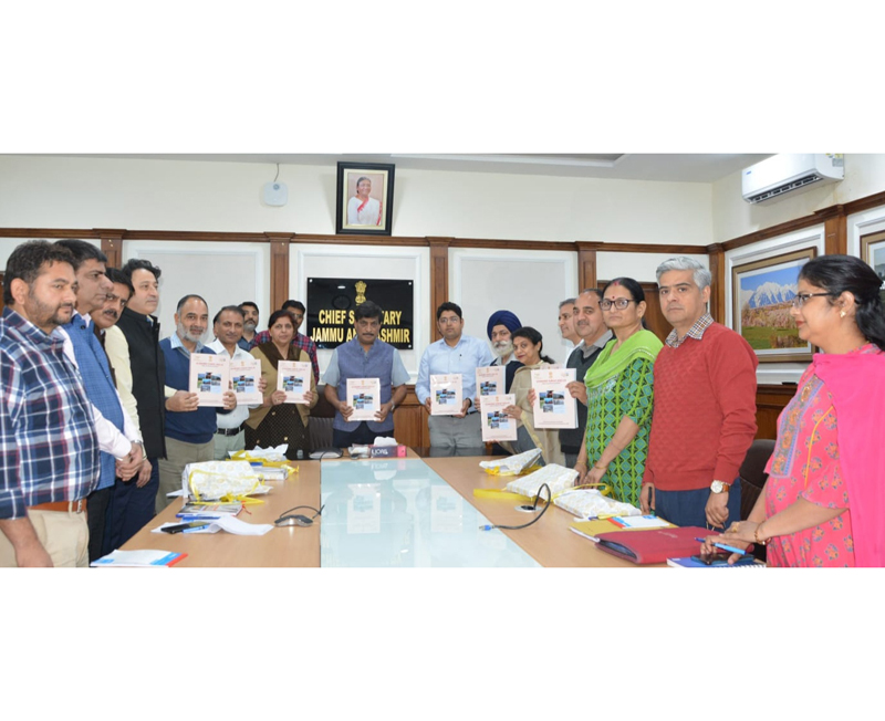Chief Secretary and other officers releasing Economic Survey. Chief Secretary and other officers releasing Economic Survey.