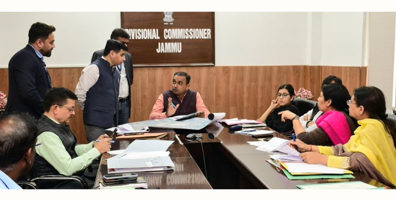 Div Com Jammu chairing a meeting on Thursday. Div Com Jammu chairing a meeting on Thursday.