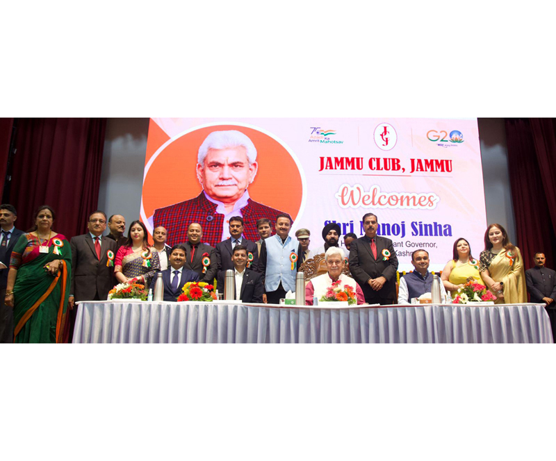Lt Governor Manoj Sinha along with other dignitaries at Jammu Club. Lt Governor Manoj Sinha along with other dignitaries at Jammu Club.