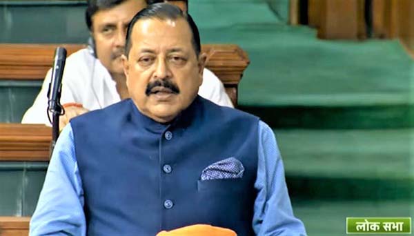 Union Minister Dr Jitendra Singh speaking in the Lok Sabha. Union Minister Dr Jitendra Singh speaking in the Lok Sabha.