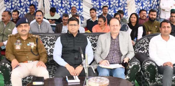 DC Rajouri Vikas Kundal during public outreach camp. DC Rajouri Vikas Kundal during public outreach camp.