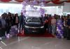 Ravish Trehan, MD Hillview Honda unveiling New City and e:HEV in Jammu on Friday. -Excelsior/Rakesh