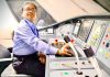 Asia's first woman loco pilot Surekha Yadav operates Vande Bharat Express train between Solapur station and Chhatrapati Shivaji Maharaj Terminus in Mumbai.