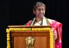 President Droupadi Murmu addressing students and faculty members at the 6th convocation of Jawaharlal Nehru University, in New Delhi on Friday. (UNI)