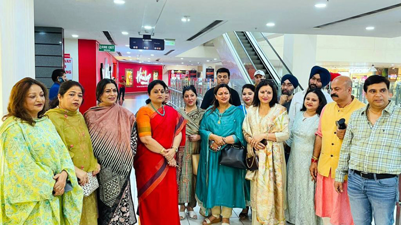Former Minister Priya Sethi and others during the inaugural ceremony of Alborz Couture Showroom at Wave Mall at Jammu on Wednesday. Former Minister Priya Sethi and others during the inaugural ceremony of Alborz Couture Showroom at Wave Mall at Jammu on Wednesday.