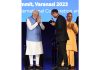 Prime Minister Narendra Mod attends the ‘One World TB Summit’ at Rudrakash Convention Centre at Varanasi, in Uttar Pradesh on Friday. (UNI)