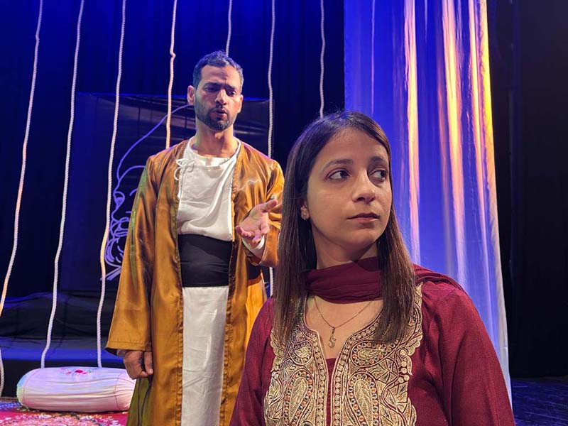 A still from the play 'Ghalib in Quarantine' staged in Amritsar. A still from the play 'Ghalib in Quarantine' staged in Amritsar.