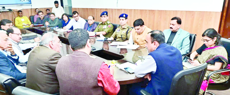 Div Com Ramesh Kumar chairing a meeting to review action plan to revive old Vaishno Devi yatra route. Div Com Ramesh Kumar chairing a meeting to review action plan to revive old Vaishno Devi yatra route.