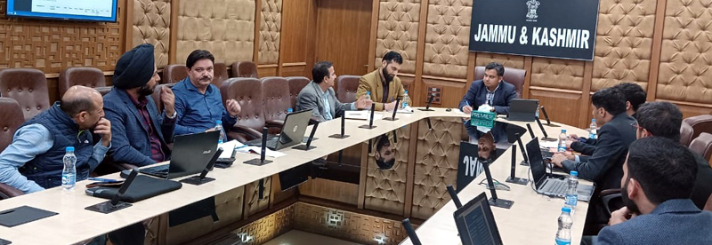 Secretary Revenue Dr Piyush Singla chairing a meeting. Secretary Revenue Dr Piyush Singla chairing a meeting.