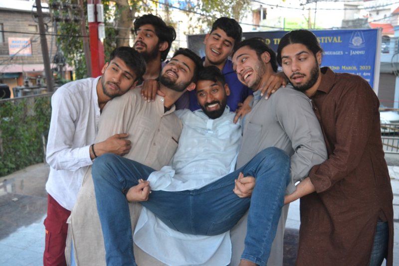 A still from Hindi play ‘Jaal’ staged at Jammu on Wednesday. A still from Hindi play ‘Jaal’ staged at Jammu on Wednesday.