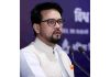 Union Minister for Information and Broadcasting, Youth Affairs and Sports Anurag Singh Thakur addressing on the occasion of Bhagwan Mahavir Jayanti Celebration organized by Ahimsa Vishwa Bharti Sanstha and World Peace Centre, in New Delhi on Tuesday. (UNI)