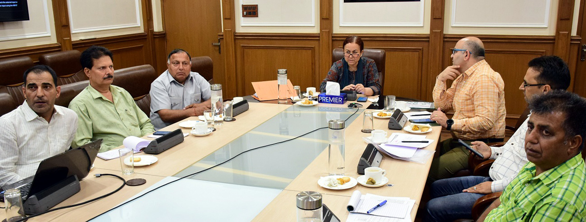 Secretary, Labour and Employment, Rehana Batul chairing a meeting. Secretary, Labour and Employment, Rehana Batul chairing a meeting.