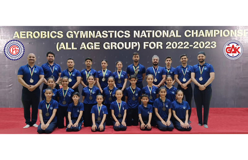 J&K Gymnasts posing for a group photograph at Bengaluru. J&K Gymnasts posing for a group photograph at Bengaluru.