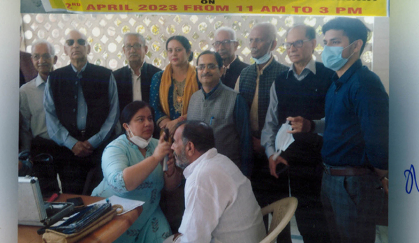Doctor examining a patient at a medical camp in Arnia area of Jammu. Doctor examining a patient at a medical camp in Arnia area of Jammu.