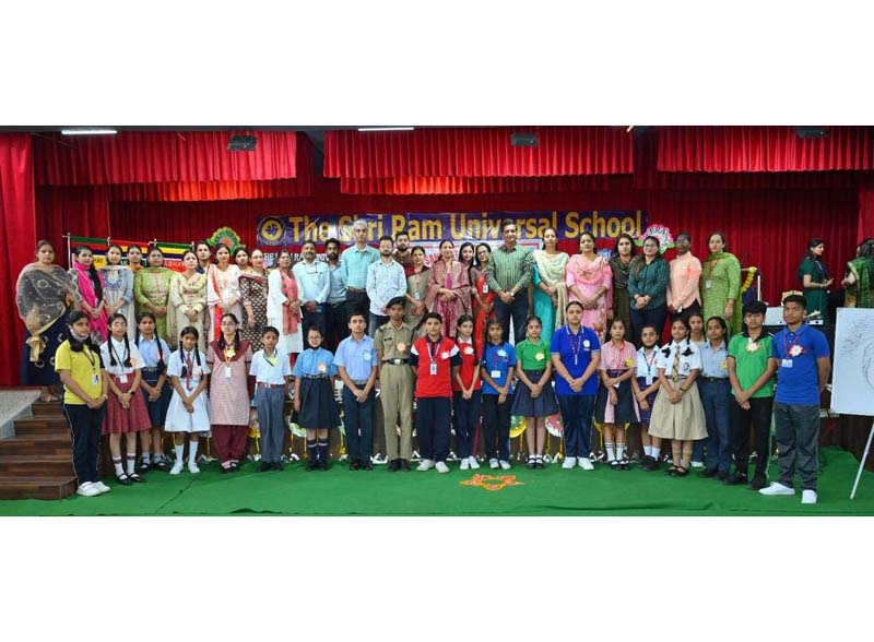 Participants of poster making competition posing with dignitaries at The Shri Ram Universal School Jammu on Friday. Participants of poster making competition posing with dignitaries at The Shri Ram Universal School Jammu on Friday.