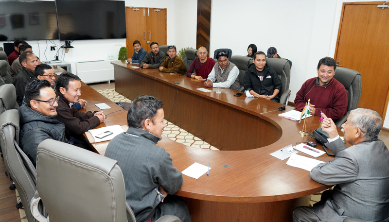 LG Ladakh Brig. B D Mishra during interaction with Councillors of LAHDC Leh. LG Ladakh Brig. B D Mishra during interaction with Councillors of LAHDC Leh.