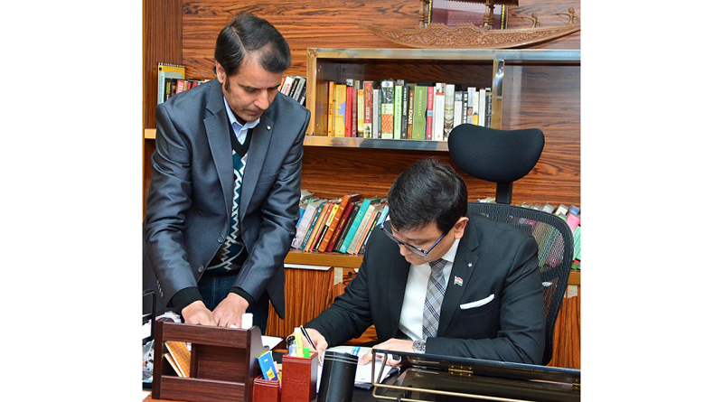 Minga Sherpa assuming charge of Director DIPR at Srinagar on Saturday. Minga Sherpa assuming charge of Director DIPR at Srinagar on Saturday.