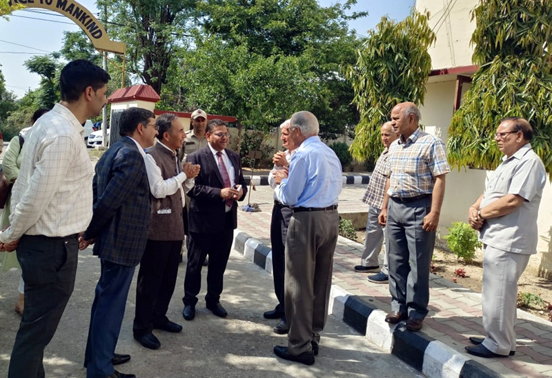 Justice Tashi Rabstan during visit to a home for destitutes. Justice Tashi Rabstan during visit to a home for destitutes.