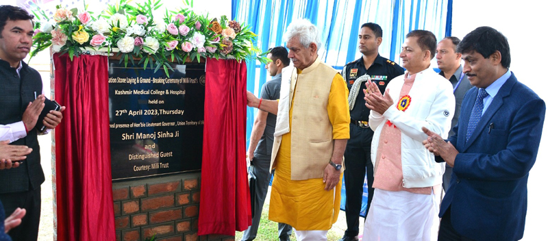 Lt Governor laying foundation stone of Kashmir Medical College & Super Speciality Hospital at Srinagar. Lt Governor laying foundation stone of Kashmir Medical College & Super Speciality Hospital at Srinagar.