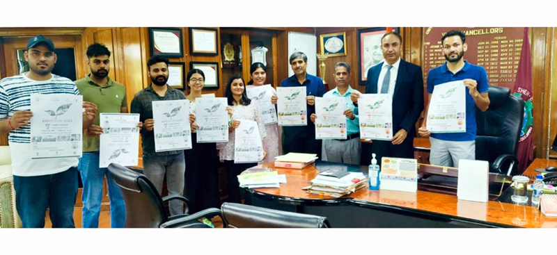 SKUAST-Jammu VC & others releasing Agrivision National Convention poster on Friday. SKUAST-Jammu VC & others releasing Agrivision National Convention poster on Friday.