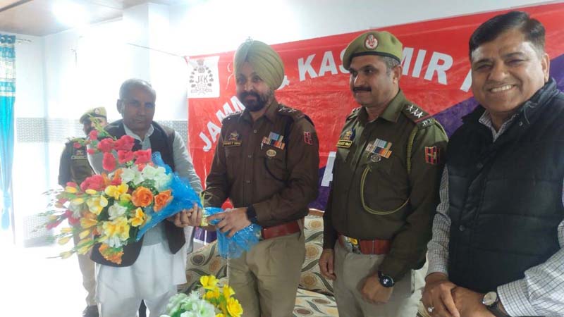 Udhampur Police officials at the meeting on Sunday. Udhampur Police officials at the meeting on Sunday.