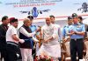Defence Minister Rajnath Singh and Punjab Governor Banwarilal Purohit at the function.