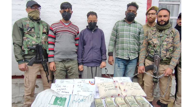 Narco smugglers in police custody with consignment. Narco smugglers in police custody with consignment.