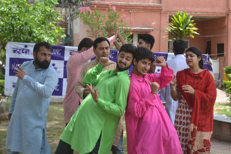 A scene from Balwant Thakur's play 'AAG' presented by Natrang at Nagrota Park, Jammu on Sunday. A scene from Balwant Thakur's play 'AAG' presented by Natrang at Nagrota Park, Jammu on Sunday.