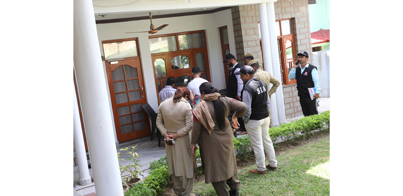 An SIA team during raid at Bhatindi in Jammu on Monday. —Excelsior/Rakesh An SIA team during raid at Bhatindi in Jammu on Monday. —Excelsior/Rakesh
