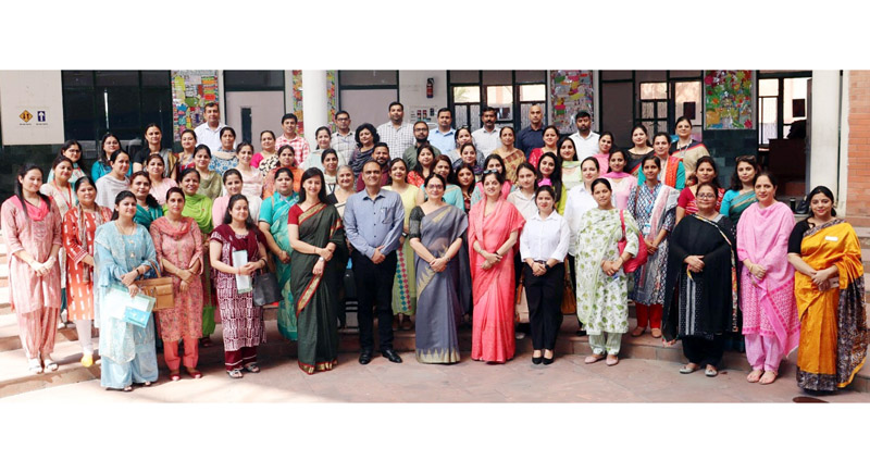 Participants of training programme posing for a group photograph at Heritage School Jammu on Saturday. Participants of training programme posing for a group photograph at Heritage School Jammu on Saturday.