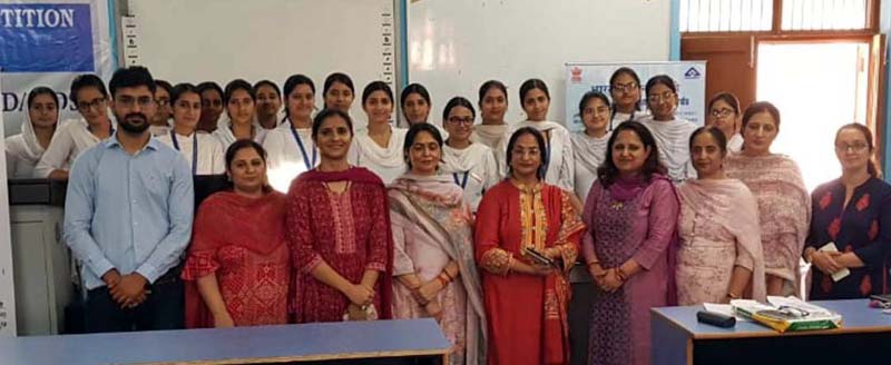 Participants of Writing Competition with the college Principal and others during prize distribution function at GCW Gandhi Nagar Jammu. Participants of Writing Competition with the college Principal and others during prize distribution function at GCW Gandhi Nagar Jammu.