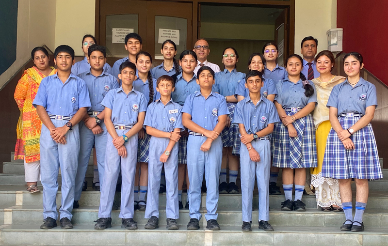 Students posing for a group photograph at Jammu on Friday. Students posing for a group photograph at Jammu on Friday.