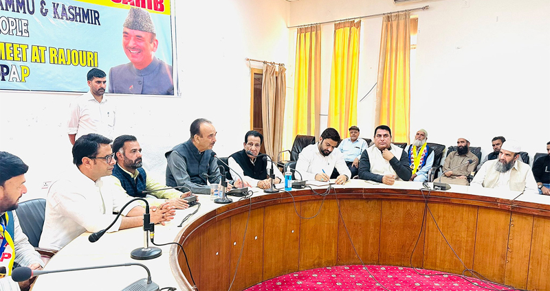 DPAP chairman Ghulam Nabi Azad chairing a meeting on Friday. DPAP chairman Ghulam Nabi Azad chairing a meeting on Friday.