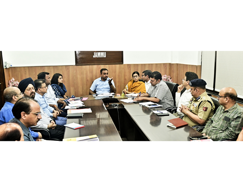 Div Com Ramesh Kumar chairing a meeting on Tuesday. Div Com Ramesh Kumar chairing a meeting on Tuesday.