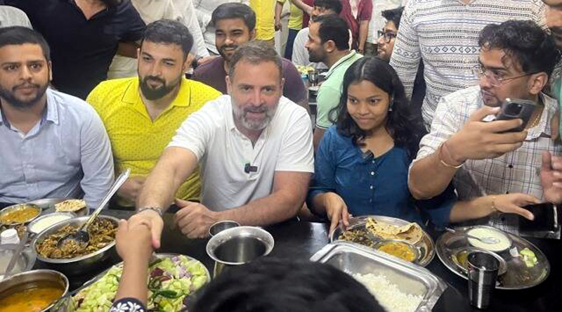 Congress leader and former Lok Sabha MP Rahul Gandhi Friday visited Delhi University’s Post Graduate Men’s Hostel on North Campus and interacted with students.