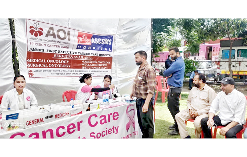 A free cancer screening camp at Gandhi Nagar hospital on Thursday.