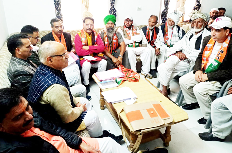 BJP general secretary (org), Ashok Koul addressing a meeting at Mendhar -Poonch on Thursday.