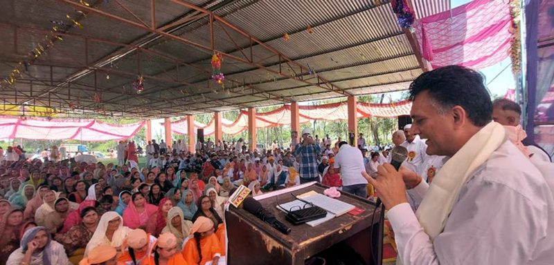 Rakesh Wazir, president Hotel & Restaurant Association, Katra addressing a gathering on Monday. Rakesh Wazir, president Hotel & Restaurant Association, Katra addressing a gathering on Monday.