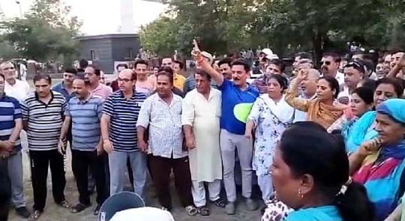 Migrants assemble at Jagti in support of their rehabilitation demand in Valley. Migrants assemble at Jagti in support of their rehabilitation demand in Valley.