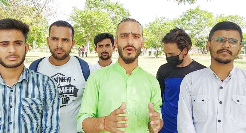 NSF leaders addressing a press conference at JU on Monday.