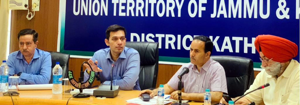 DC Kathua Rakesh Minhas & MD JJM Ghulam Nabi Itoo chairing a meeting. DC Kathua Rakesh Minhas & MD JJM Ghulam Nabi Itoo chairing a meeting.
