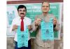 Pawan Kumar Shastri, MD Swastik Group of Industries and Hotels and Vinod Manchanda, Chairman Bhartiya Compostable Products Industry Association launching compostable bags.
