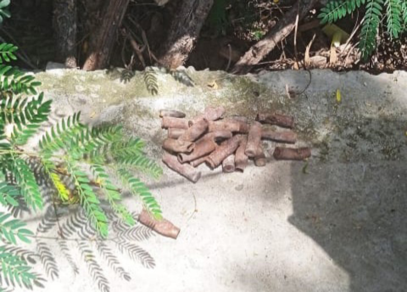 Ammunition recovered in Nowshera on Wednesday. —Excelsior/Imran Ammunition recovered in Nowshera on Wednesday. —Excelsior/Imran