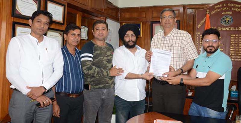 Joint Action Committee of SKUAST-J during meeting with VC. Joint Action Committee of SKUAST-J during meeting with VC.