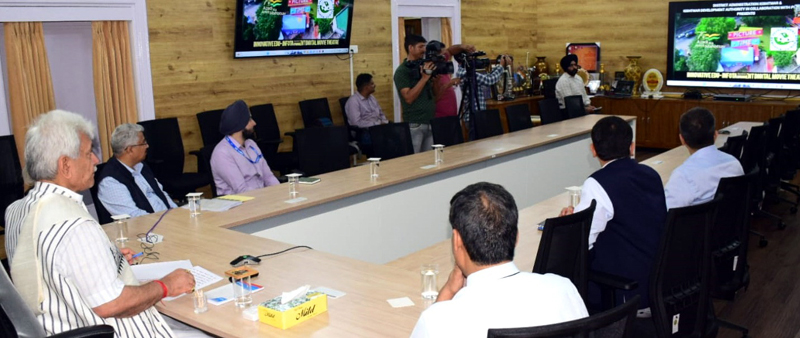 Lt. Governor virtually inaugurating Digital Movie Theatre at Kishtwar. Lt. Governor virtually inaugurating Digital Movie Theatre at Kishtwar.